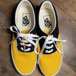 NWOT Yellow and Black Race Vans
